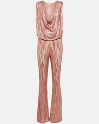 Missoni Jumpsuit in jacquard con collo ad anello Rosa