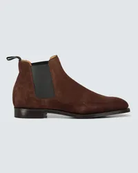 John Lobb Stivaletti Chelsea Lawry in suede Marrone