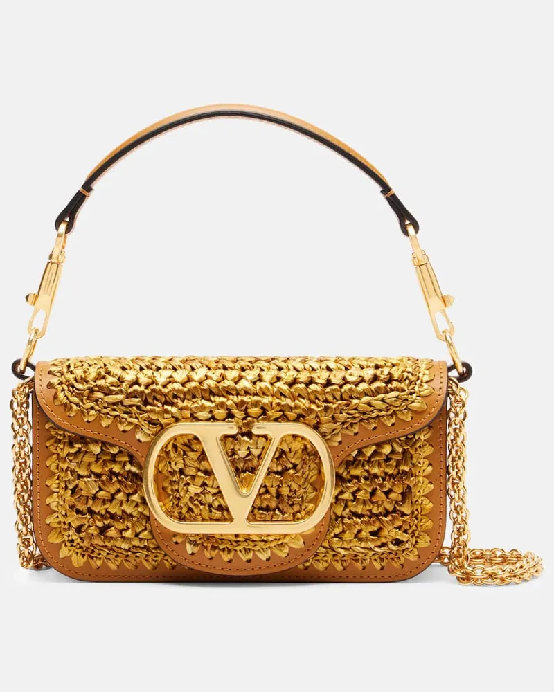 Valentino Garavani Borsa a spalla LocÃ² Small in crochet Oro