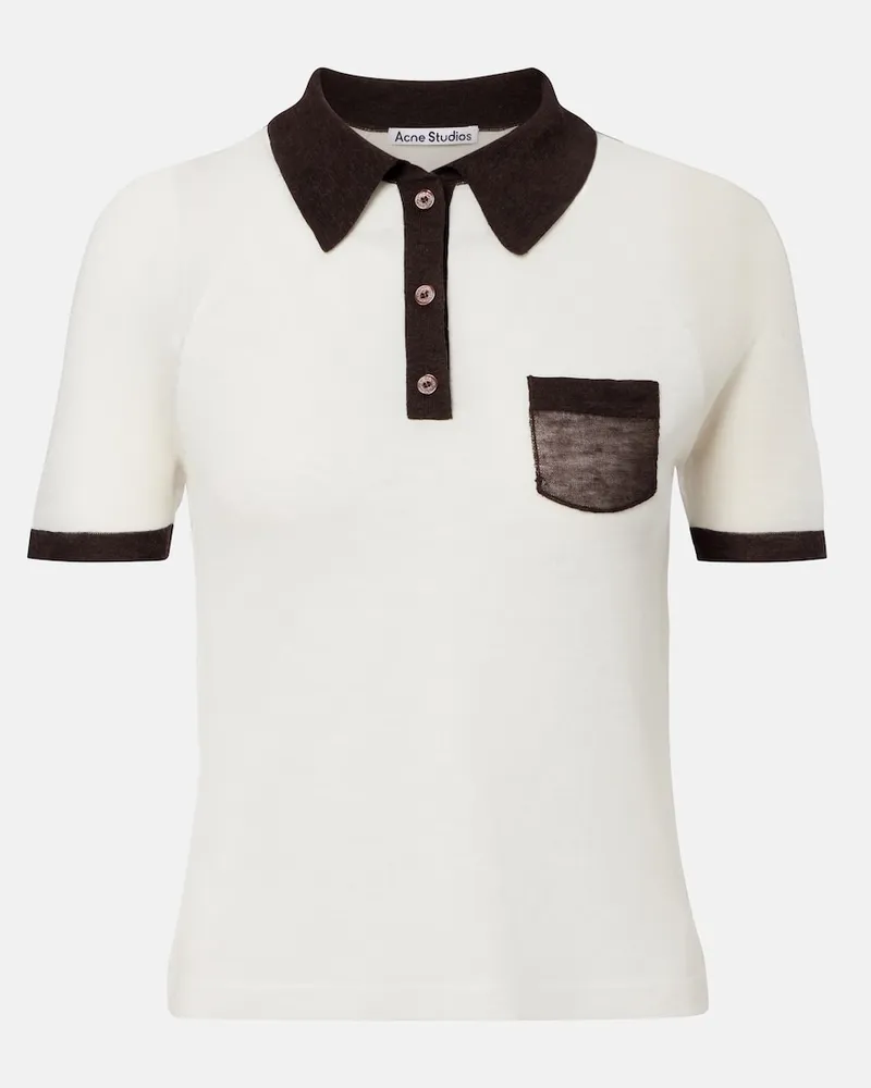 Acne Studios Polo semitrasparente Bianco