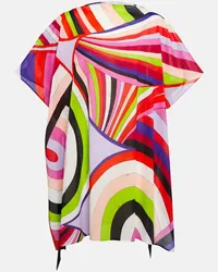 Emilio Pucci Caftano Iride in cotone con stampa Multicolore