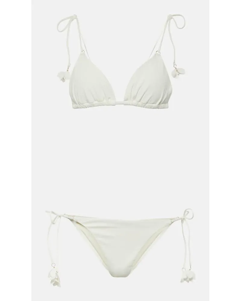Zimmermann Bikini Pop Flower Bianco