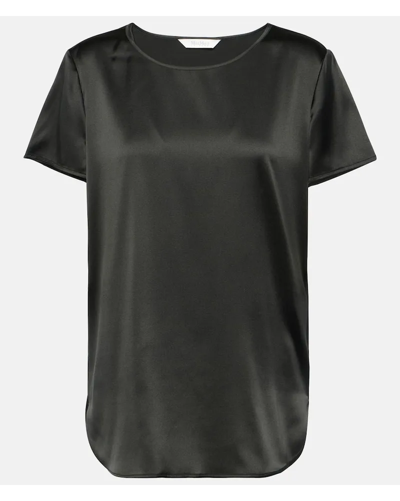 Max Mara Top Kassel in misto seta Nero