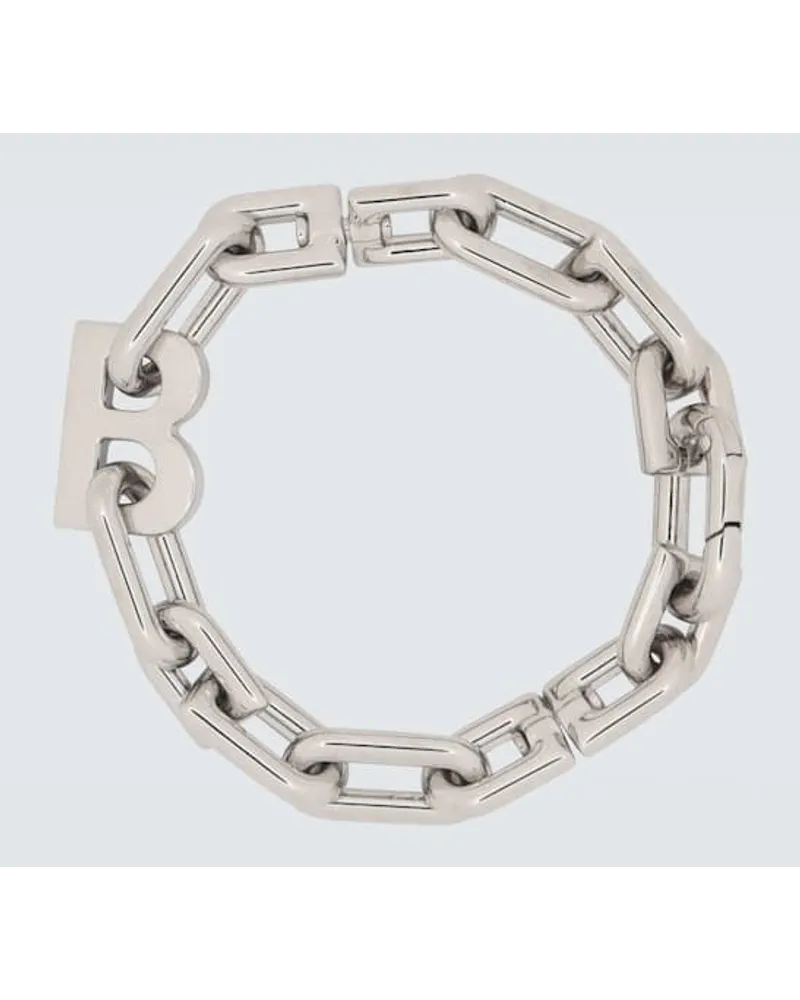 Balenciaga Bracciale B Chain Argento