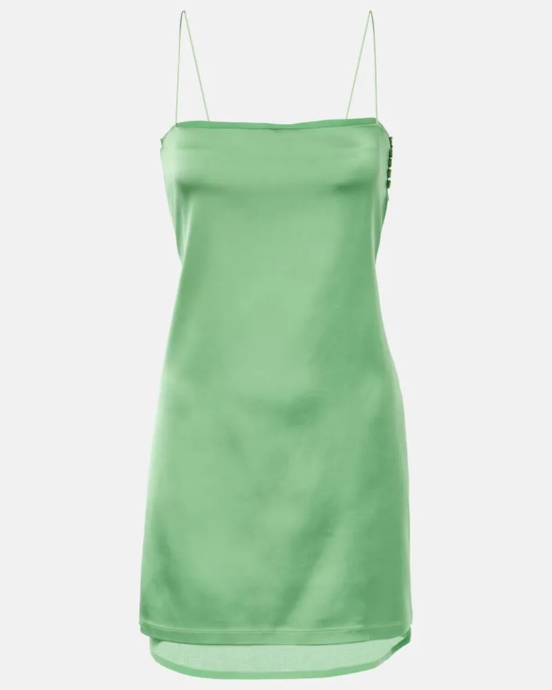 Jacquemus Abito corto Elica in raso Verde