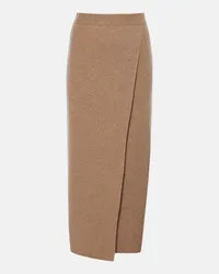 Max Mara Gonna midi Umbria in lana e cashmere Beige