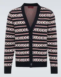 Gucci Cardigan Gucci in jacquard di cotone Multicolore