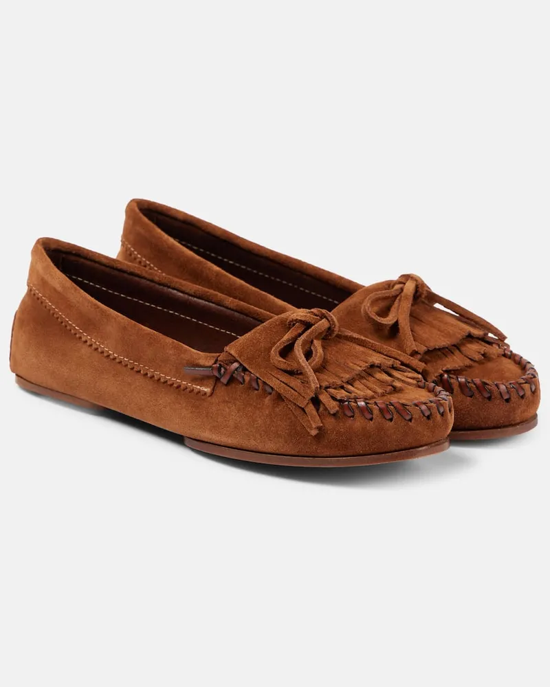 Paris Texas Mocassini Indiana in suede Rosso