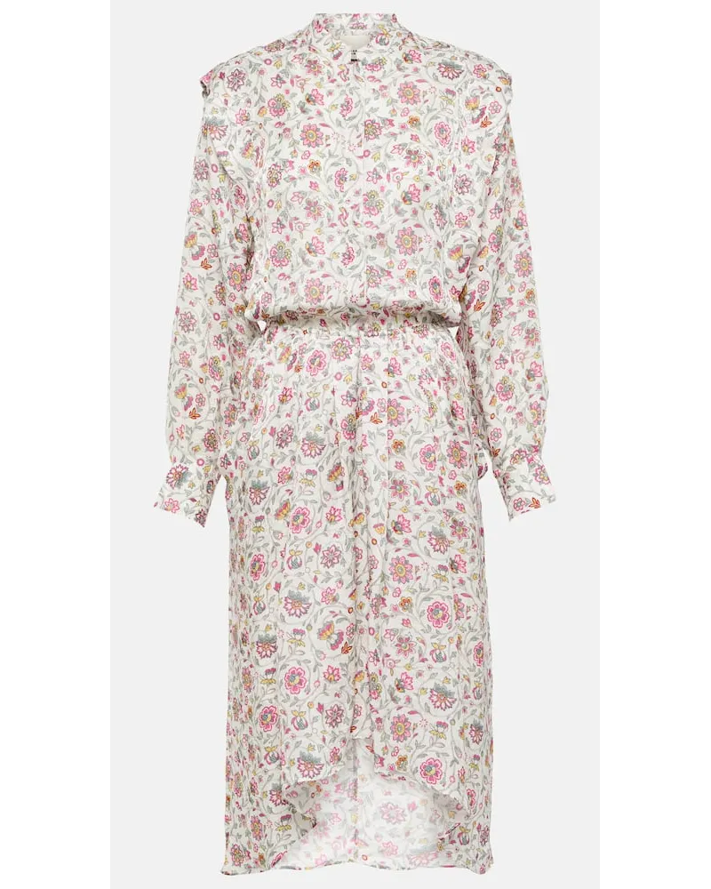 Isabel Marant Abito midi Lokeya con stampa floreale Beige