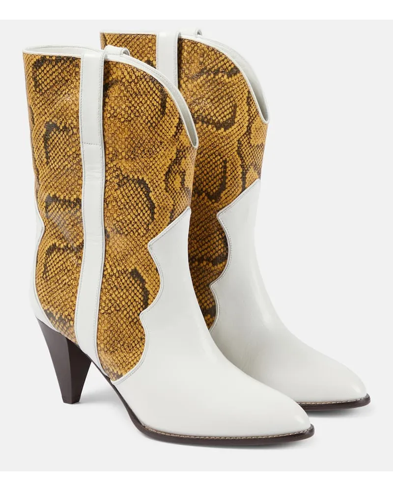 Isabel Marant Stivaletti Witney in pelle con stampa Bianco
