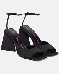 ATTICO Sandali slingback Piper in raso Nero