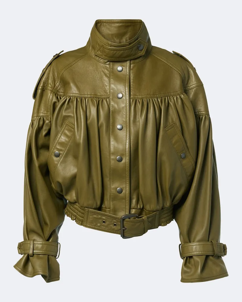 Chloé Chloé Giacca cropped in pelle Verde