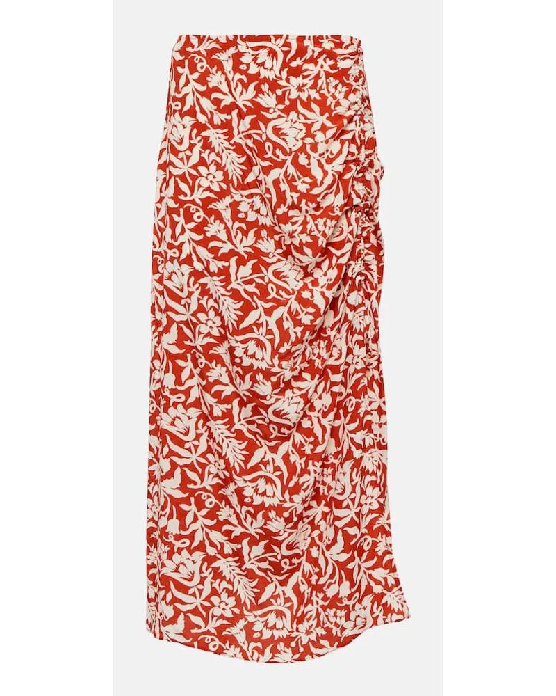 Ralph Lauren Gonna lunga con ruches in crÃªpe Multicolore