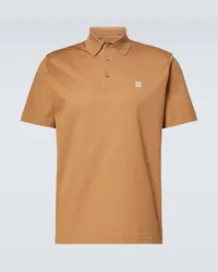 Givenchy Polo in cotone con logo Marrone