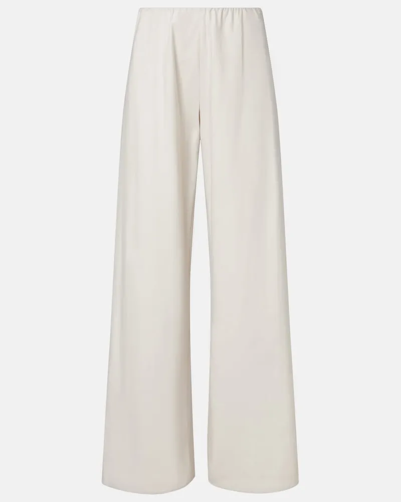 Vince Pantaloni Colette a gamba larga in cotone Bianco
