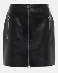 Stella McCartney Minigonna in similpelle con zip Nero