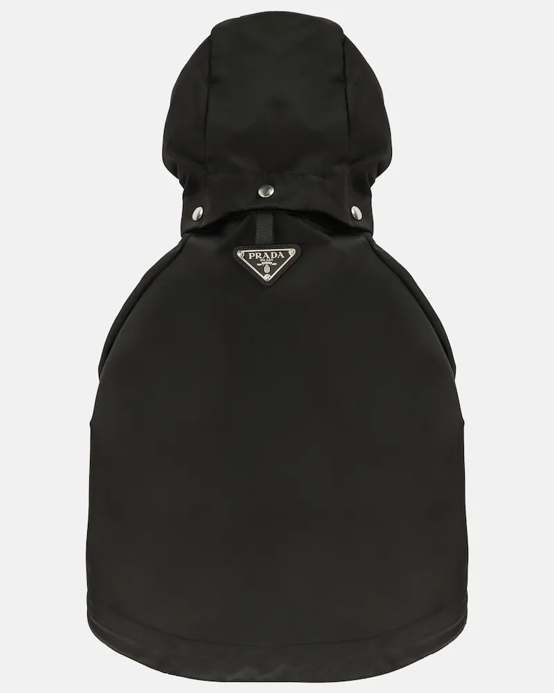 Prada Impermeabile per cani in Re-Nylon con cappuccio Nero