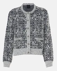 Givenchy Cardigan 4G Liquid in tweed Argento