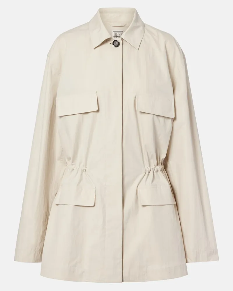 Totême Giacca in misto cotone Beige