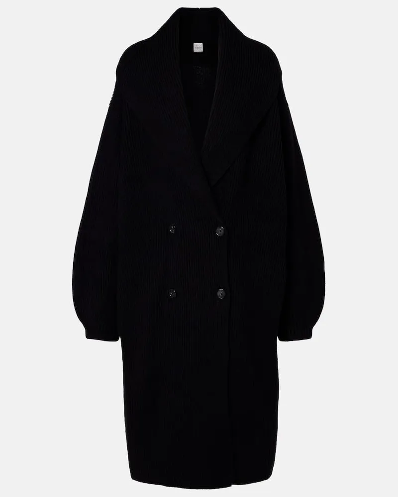 Totême Cardigan in misto lana Nero