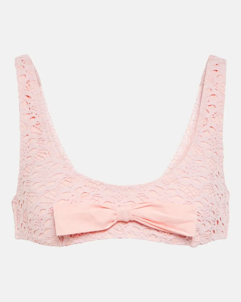 Giambattista Valli Top bikini con fiocco Rosa