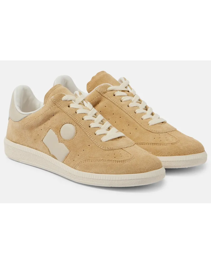Isabel Marant Sneakers Bryce in pelle e suede Marrone