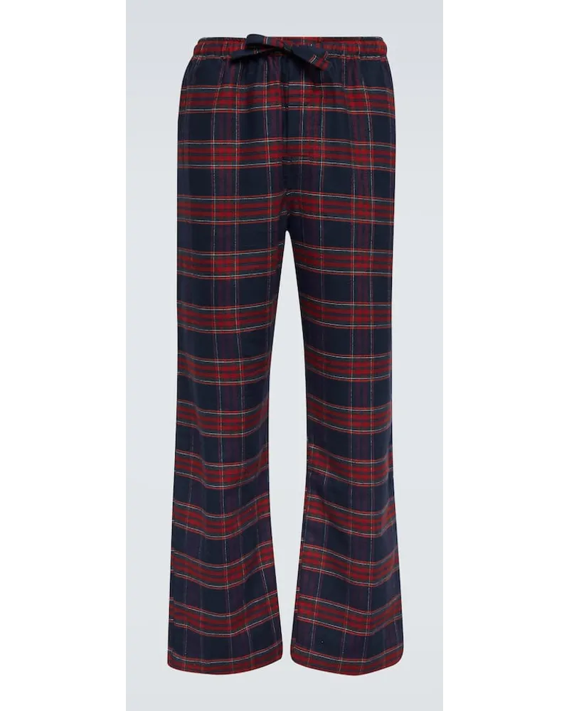 Derek Rose Pantaloni pigiama Kelburn 36 in cotone Multicolore
