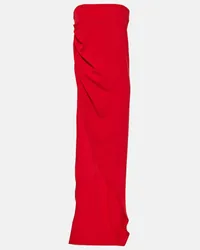 Rick Owens Bustier asimmetrico in raso Rosso