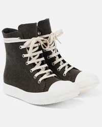 Rick Owens Sneakers in feltro Marrone