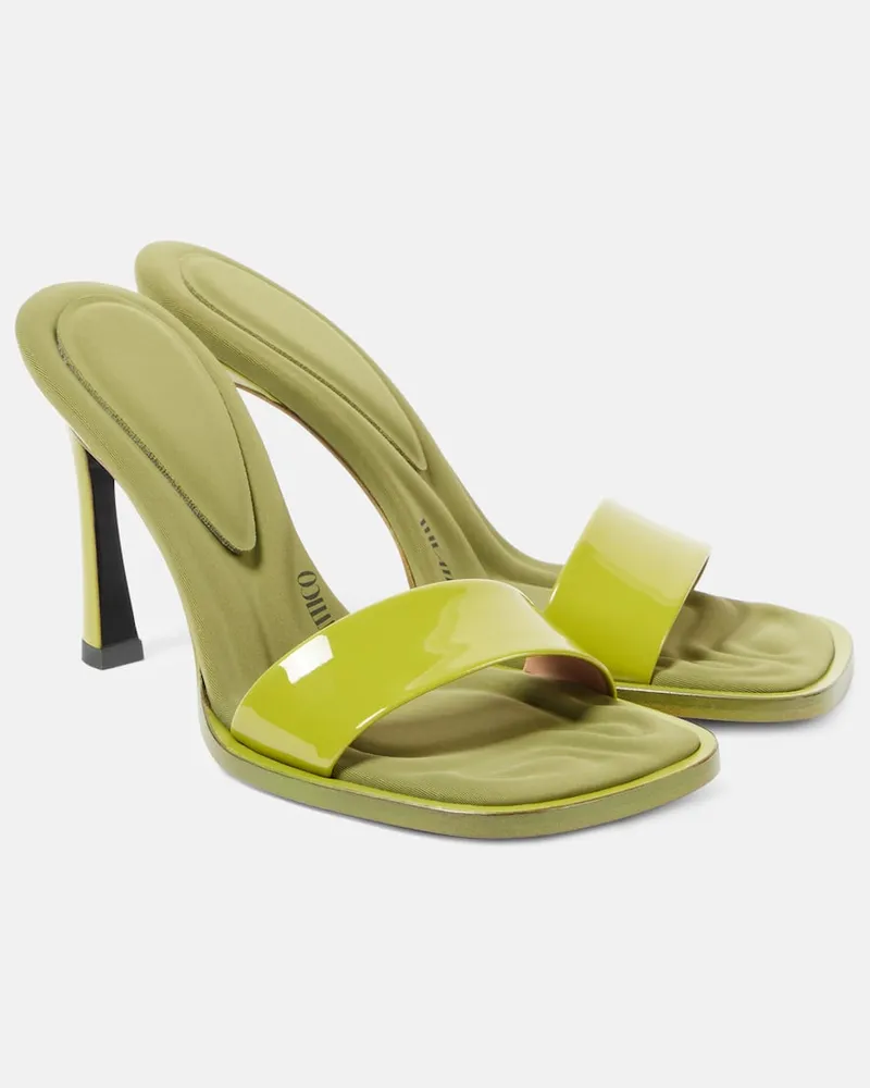 ATTICO Mules Mia 95 in vernice Verde