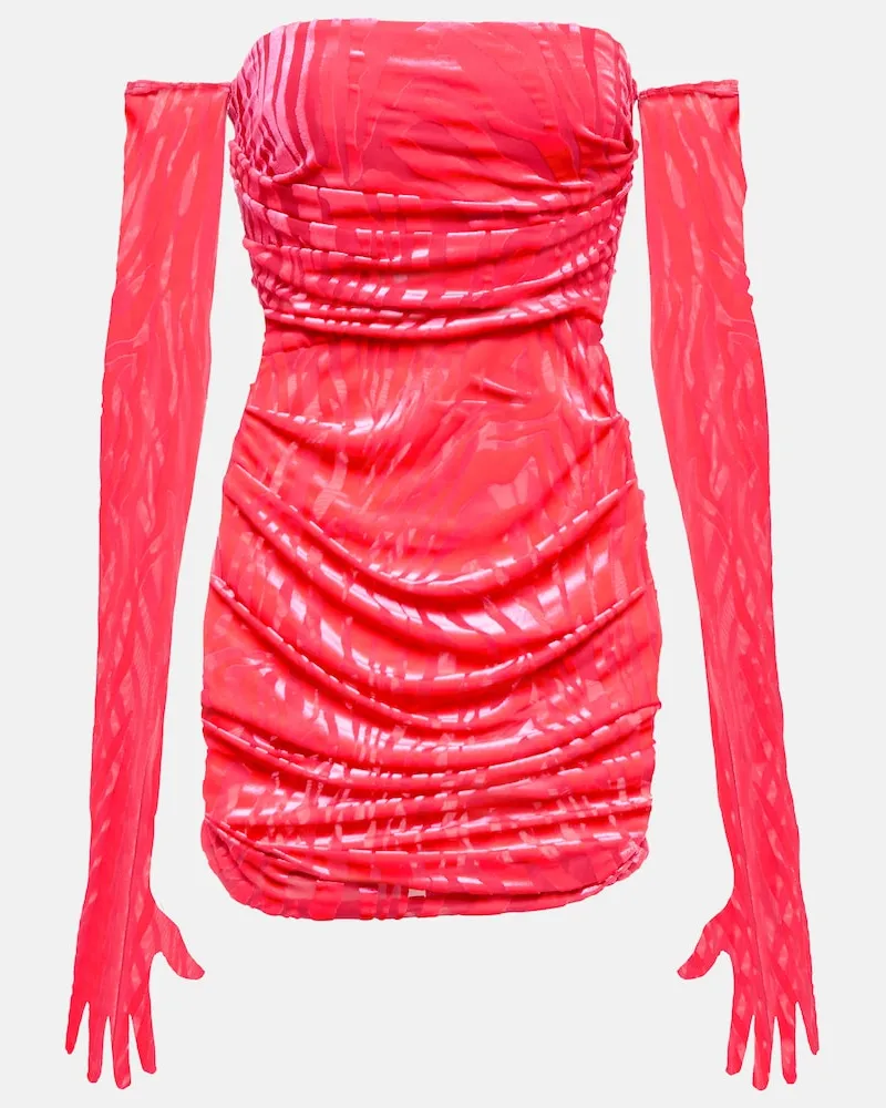 Alex Perry Miniabito Colter con guanti Rosa