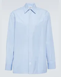 Jil Sander Camicia in cotone a righe Blu