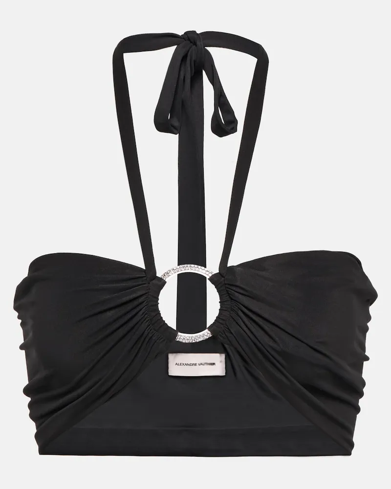 Alexandre Vauthier Bralette con cristalli Nero