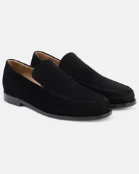 KHAITE Mocassini Alessio in suede Nero