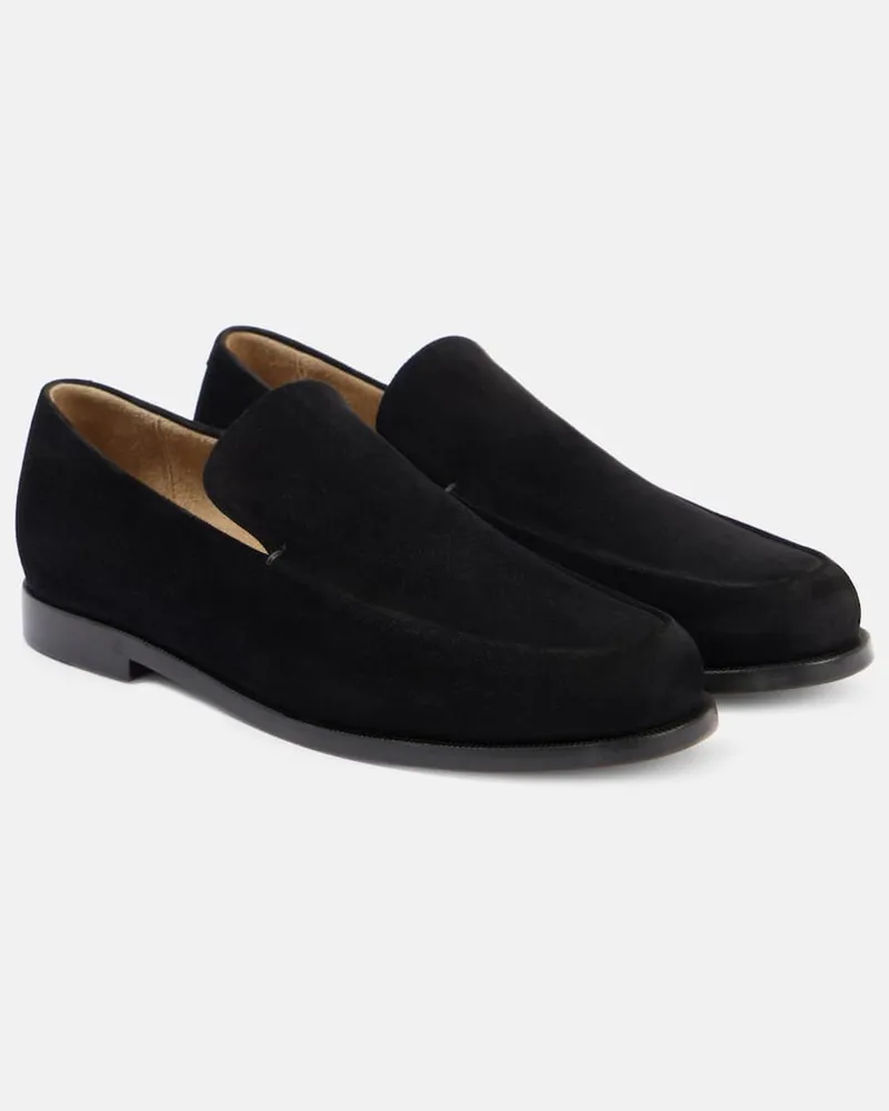 KHAITE Mocassini Alessio in suede Nero