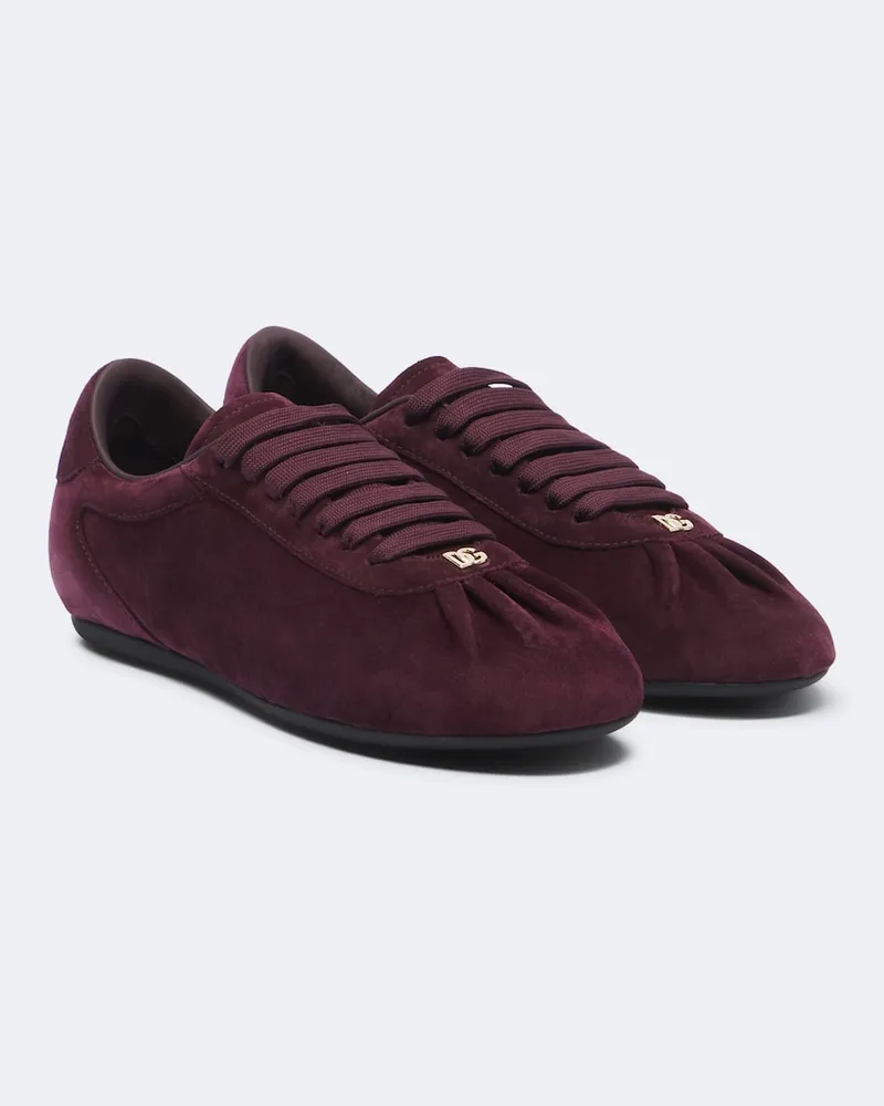 Dolce & Gabbana Sneakers DG in suede Borgogna