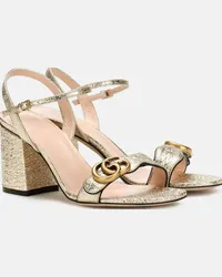 Gucci Sandali in pelle metallizzata Metallizzato