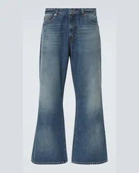 ERL Jeans flared a vita media Blu