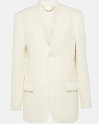 Victoria Beckham Blazer in misto alpaca Neutro