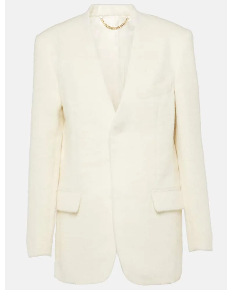 Victoria Beckham Blazer in misto alpaca Neutro