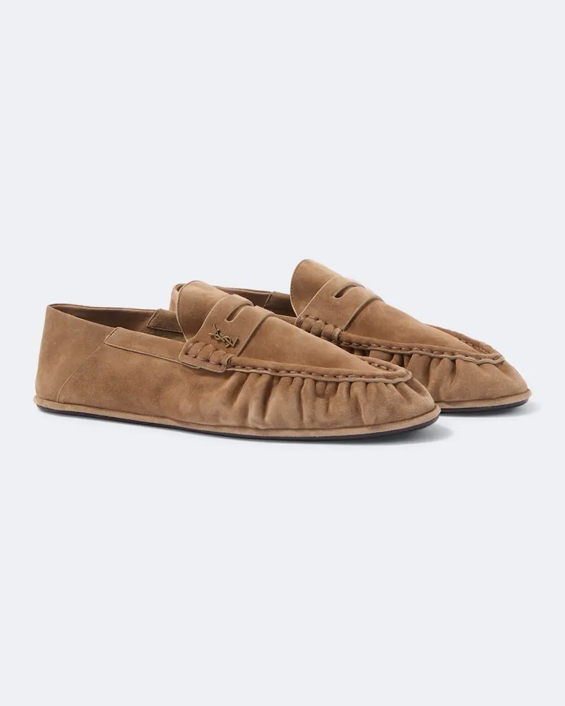 Saint Laurent Mocassini Le Loafer in suede Beige