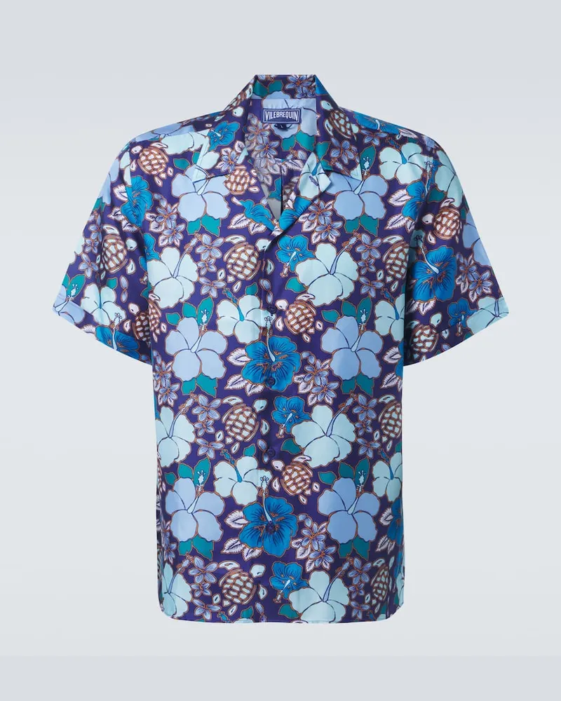 Vilebrequin Camicia bowling Charli in seta con stampa Multicolore