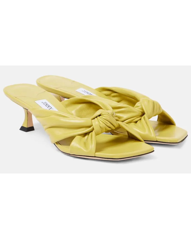 Jimmy Choo Sandali Avenue 50 in pelle Giallo