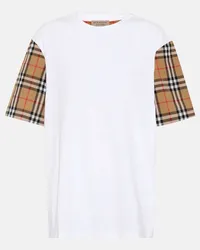 Burberry T-shirt in cotone Vintage Check Bianco