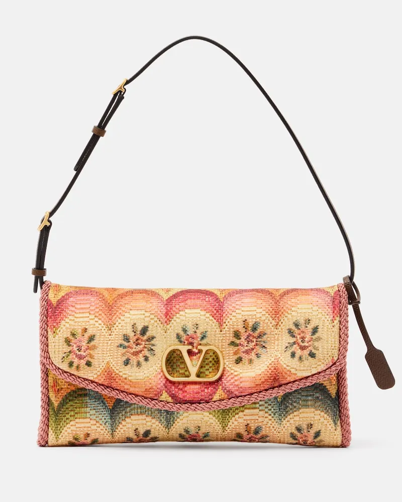 Valentino Garavani Borsa a spalla DeVain Small in jacquard Multicolore