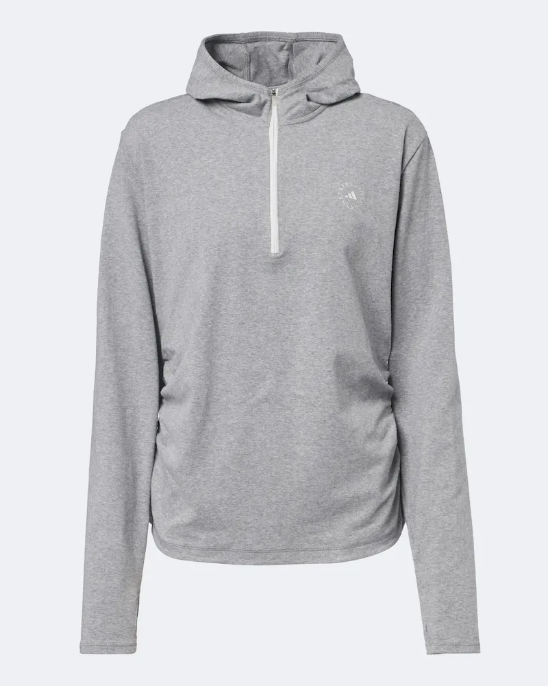 adidas Felpa con cappuccio in tessuto tecnico Grigio