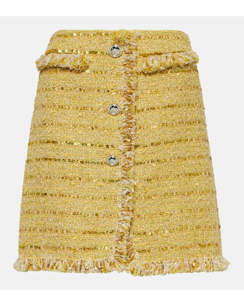 Giambattista Valli Minigonna in bouclé Giallo