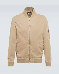 Brunello Cucinelli Bomber in misto cotone Beige