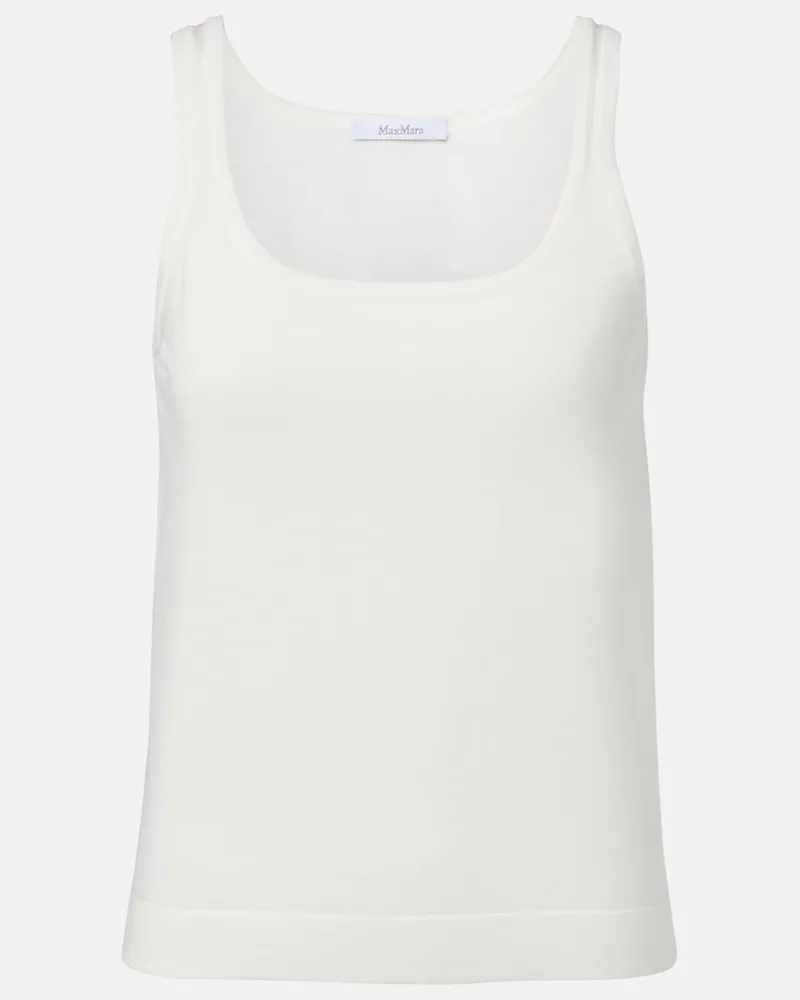 Max Mara Top Umano in cotone Bianco
