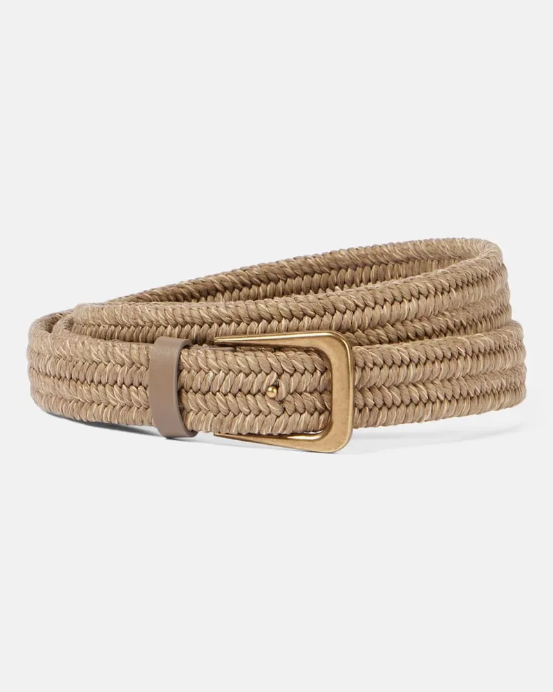Brunello Cucinelli Cintura intrecciata Marrone